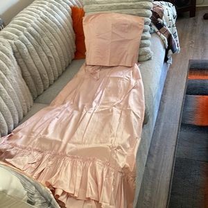 SOLD Calypso vintage gorgeous 2 pc 100 % silk beautiful pink long dress Med💕